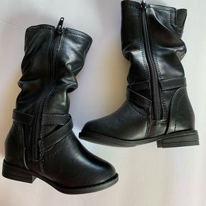 Sarah Jayne Joana black toddler boots size 5 M